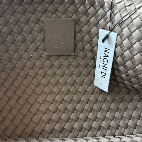 Naghedi St. Barths Large Tote Bag Color Cashmere NWT - Picture 6 of 12